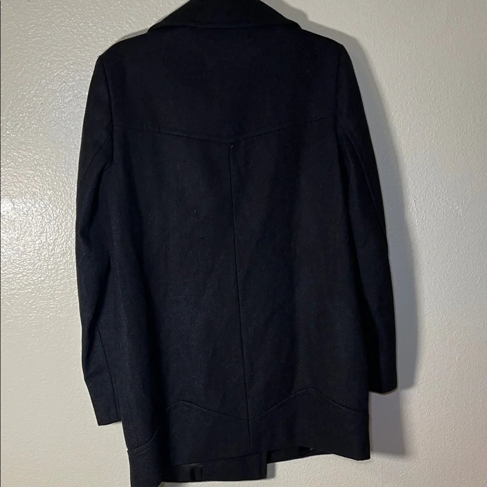 Marc New York wool blend women Classic Black Peacoat size 8